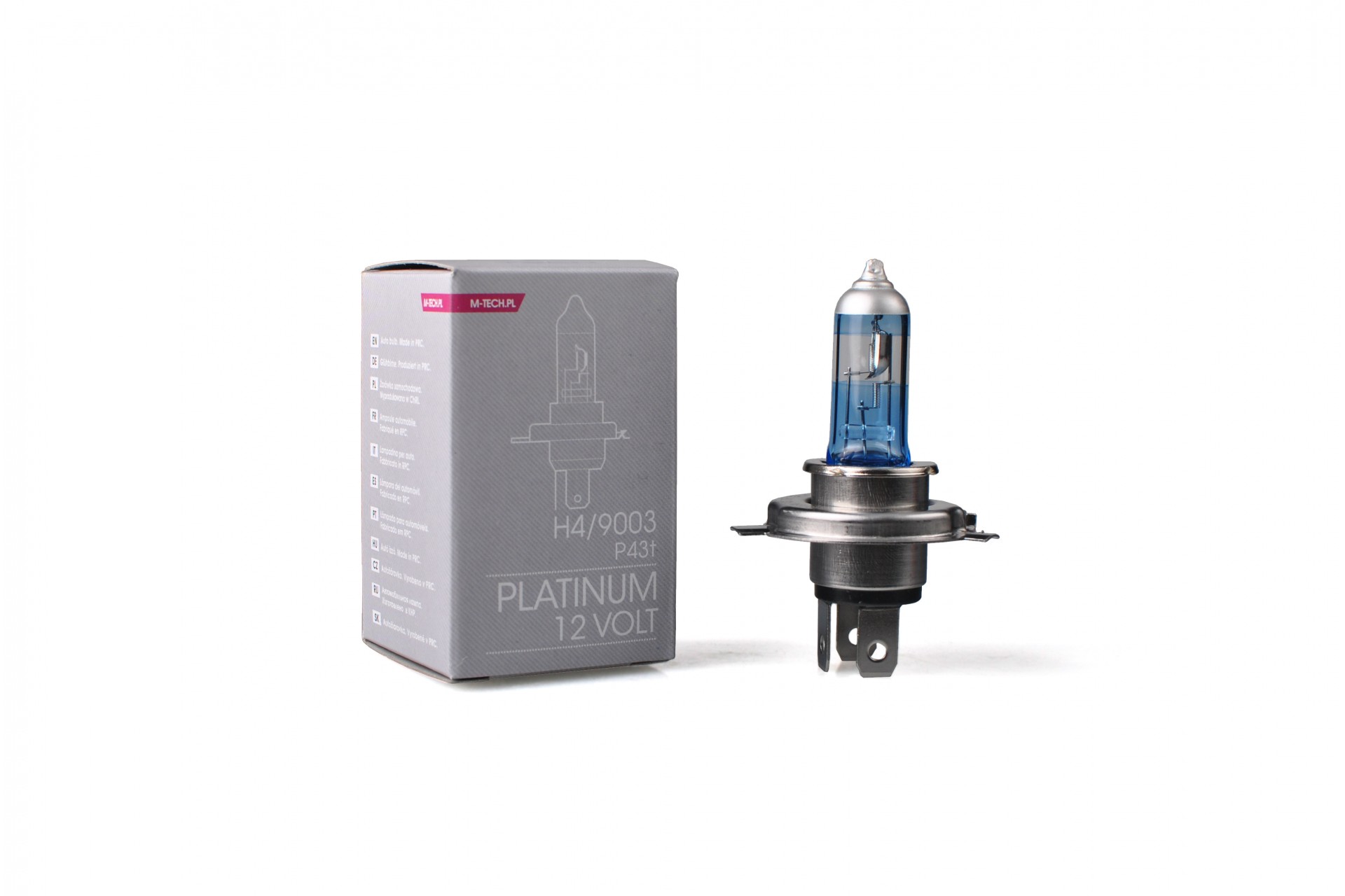 H4 12V 60/55W P43T-38 Color Platinum 1τεμ. M-TECH