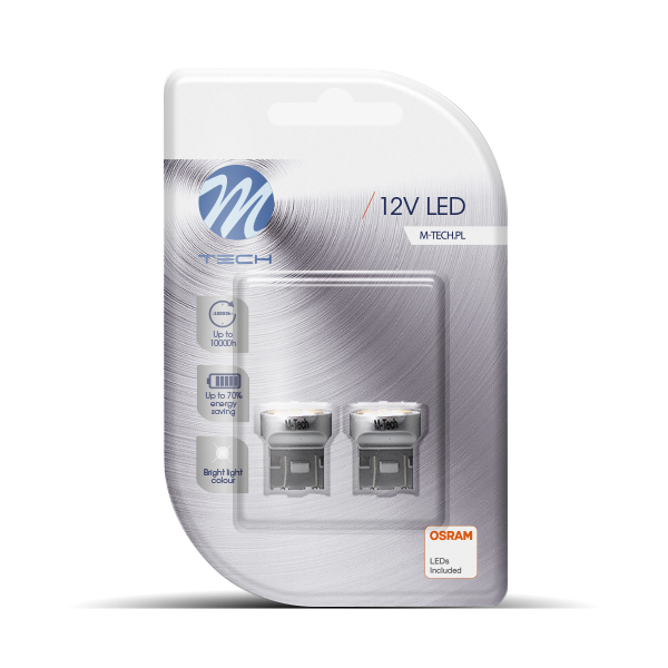 W21/5W (T20) 12V W3X16Q 6XSMD2835 LED Osram Λευκο Blister 2τεμ. M-TECH