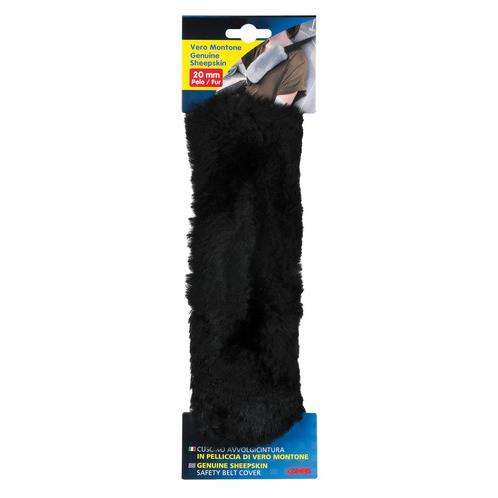 Μαξιλαρακι Ζωνης Μαυρο Γουνινο Χνουδωτο Sheepskin (26X9 Cm) - 1τεμ. - Thumbnail 2