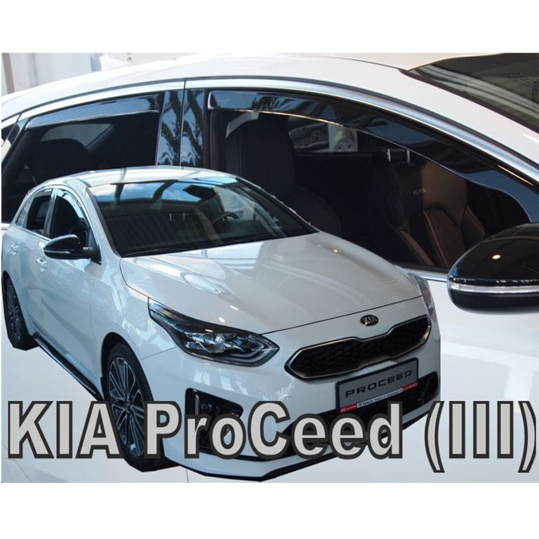 Ανεμοθραυστες Για Kia Pro Ceed Iii 5D 2019+ Σετ Αυτοκινητου Απο Ευκαμπτο Φιμε Πλαστικο HEKO - 4 Τεμ.