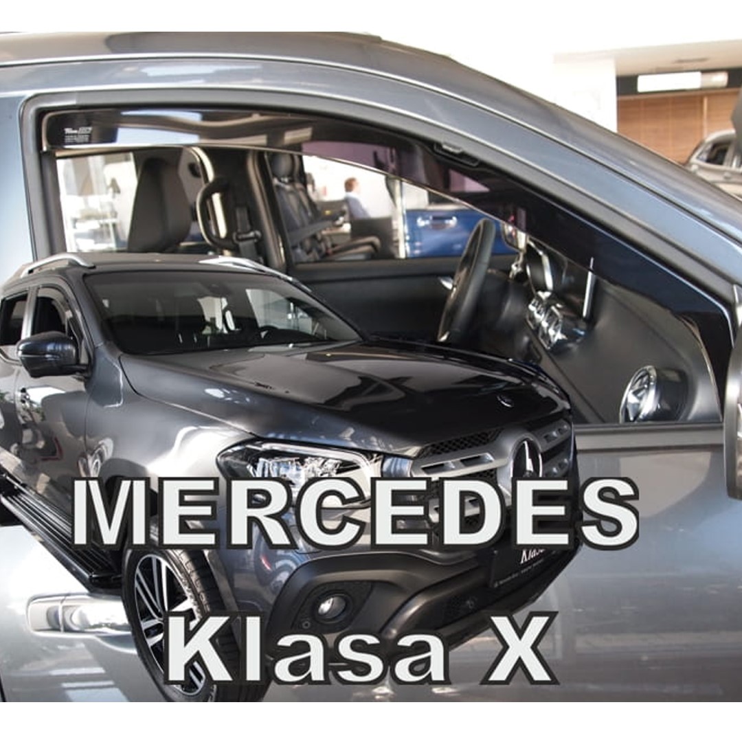 Ανεμοθραυστες Για Mercedes X-klas W470 4D 2017+ Ζευγαρι Απο Ευκαμπτο Φιμε Πλαστικο HEKO - 2 Τεμ.