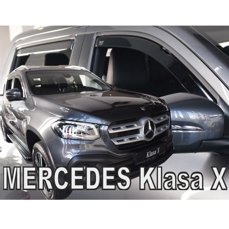 Ανεμοθραυστες Για Mercedes X-klas W470 4D 2017+ Σετ Αυτοκινητου Απο Ευκαμπτο Φιμε Πλαστικο HEKO - 4 Τεμ.