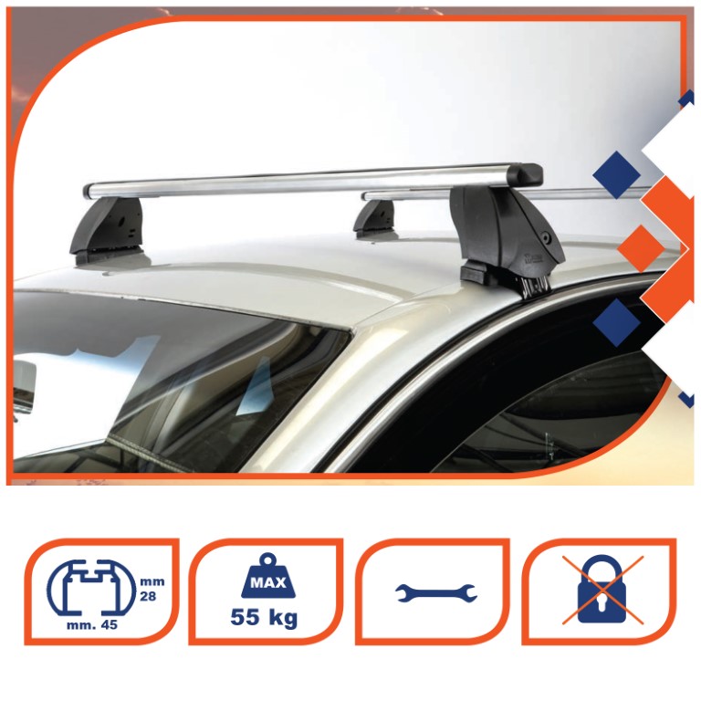 Μπαρες Οροφης K1 Pro Alu 150 Cm K39 (οβαλ/αλουμινιου) - 2 Τεμ. - Thumbnail 2