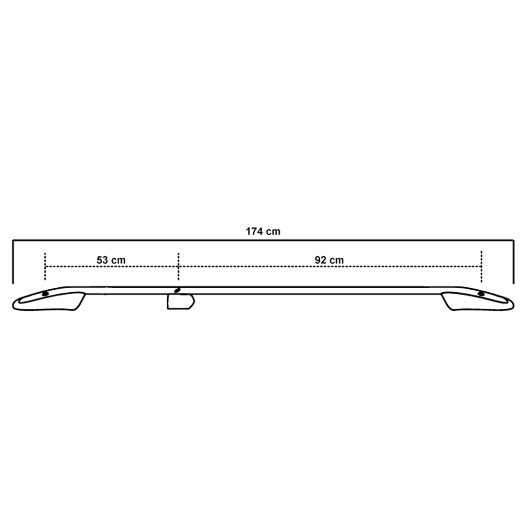 Μπαρες Οροφης Για Fiat Doblo 2010-2022 / Opel Combo 2010+-2018 Παραλληλες Αλουμινιου L1 Μαυρες - Thumbnail 2