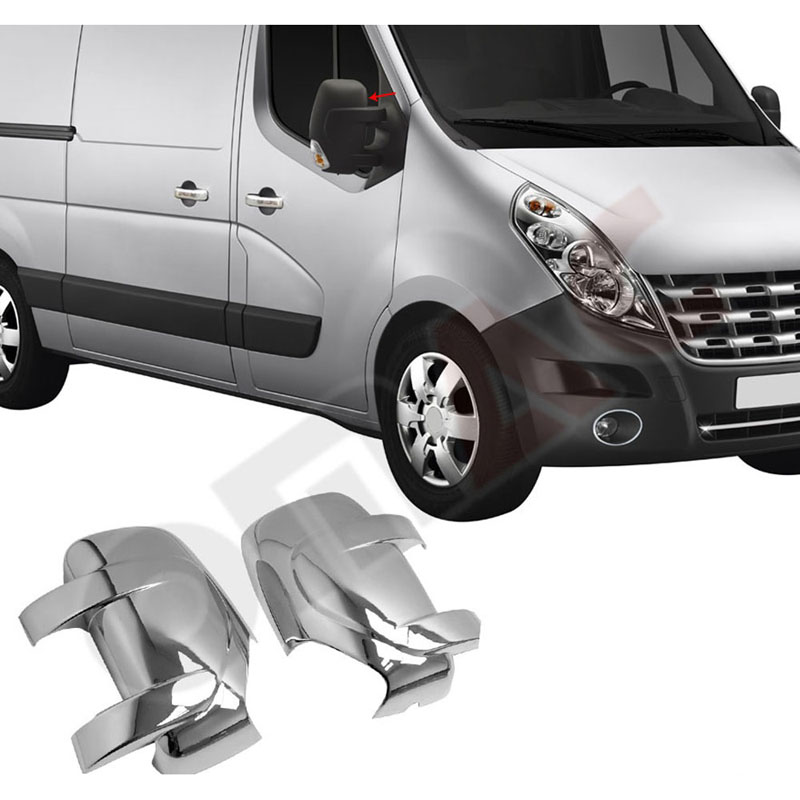 Καπακια Καθρεπτων Για Nissan NV400 Van 2010+/OPEL Movano/renault Master Χρωμιου 2 Τεμ. Πλαστικα - Thumbnail 2