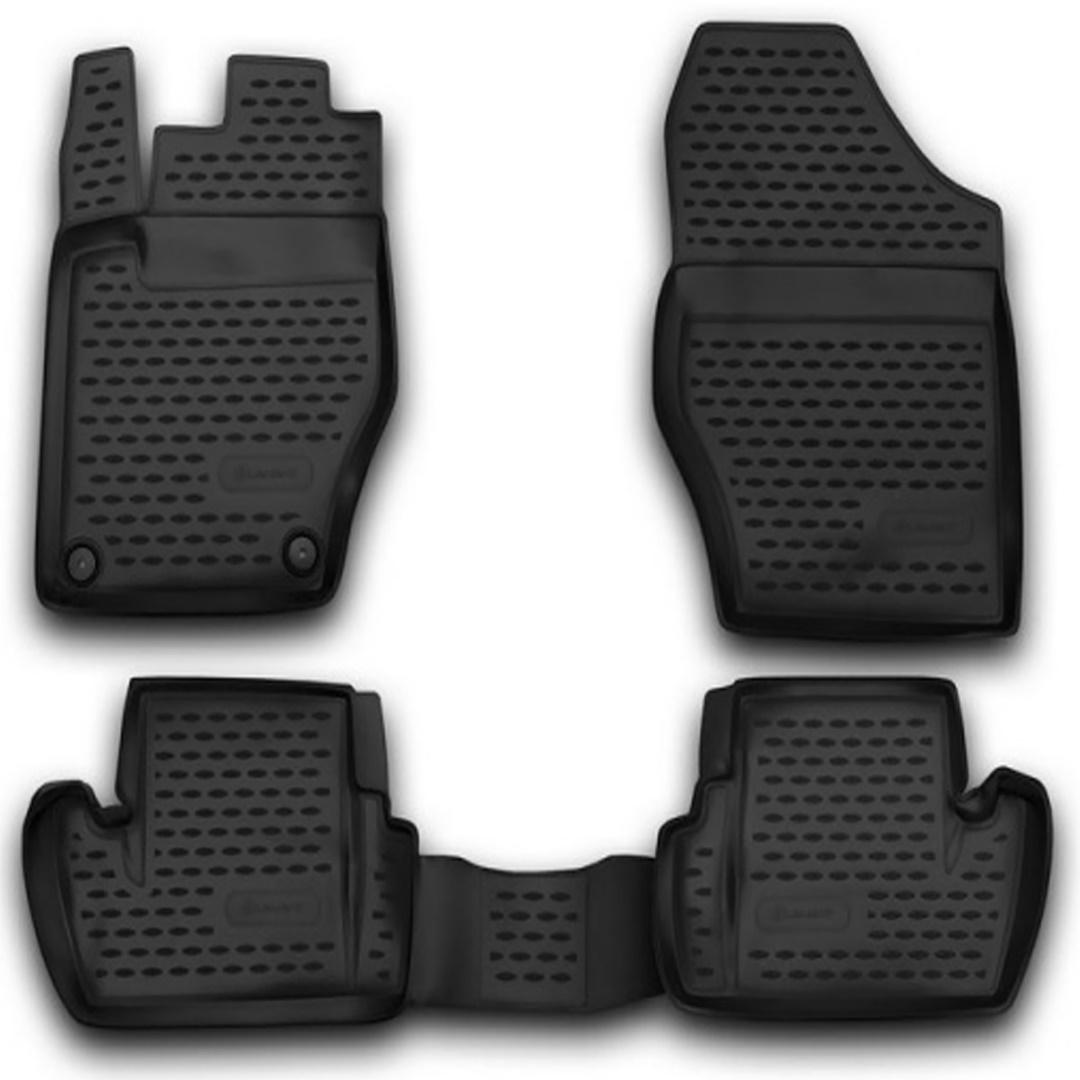 Πατακια Σε Σκαφη Tpe Λαστιχο Για Citroen DS4 03/2011-2015 Σε Μαυρο Χρωμα NOVLINE - 4 Τεμ.