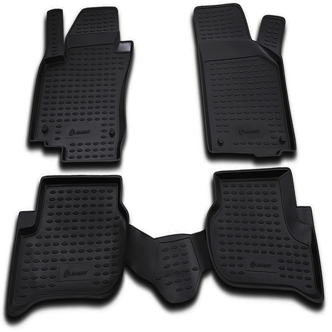 ΠΑΤΑΚΙΑ ΣΕ ΣΚΑΦΗ TPE ΛΑΣΤΙΧΟ ΓΙΑ VW GOLF PLUS 02/2005-2014  ΣΕ ΜΑΥΡΟ ΧΡΩΜΑ NOVLINE - 4 ΤΕΜ.
