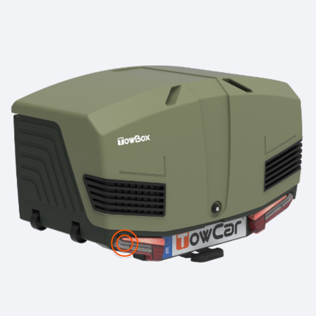 Μπαγκαζιερα Κοτσαδορου 400 Lt Towbox V3 Camper Green (πρασινο) Με LED Φαναρια - Thumbnail 3