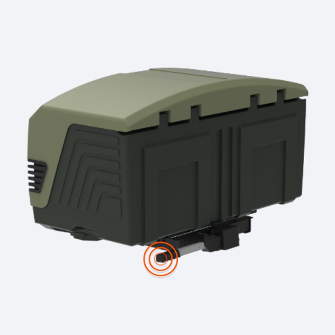 Μπαγκαζιερα Κοτσαδορου 400 Lt Towbox V3 Camper Green (πρασινο) Με LED Φαναρια - Thumbnail 6
