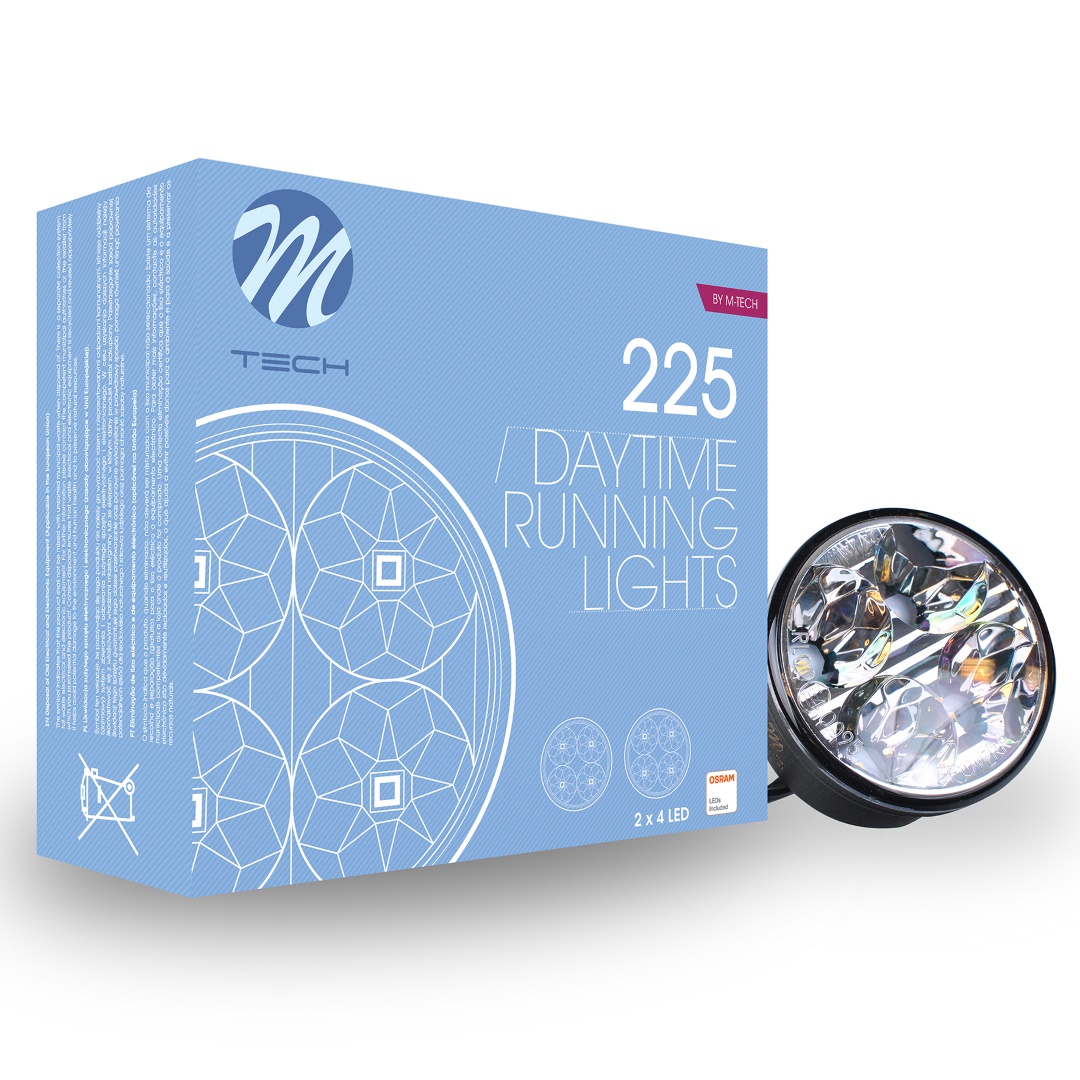 Drl 225SE 12V Osram Προσθετο Daytime Διεθνη Osram Με 2X4HP LED Στρογγυλο 70X36MM 2τεμ. M-TECH - Thumbnail 5