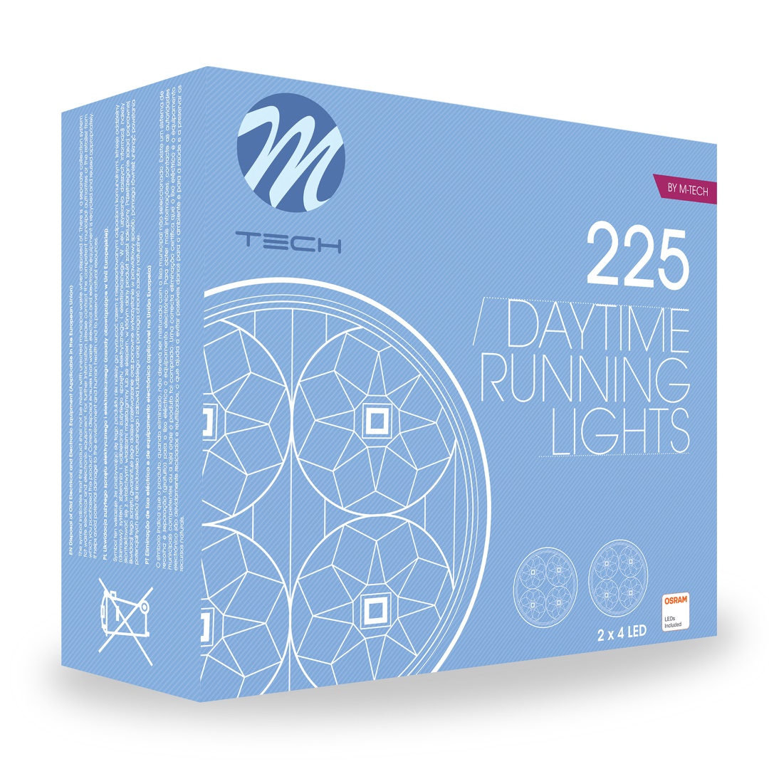 Drl 225SE 12V Osram Προσθετο Daytime Διεθνη Osram Με 2X4HP LED Στρογγυλο 70X36MM 2τεμ. M-TECH - Thumbnail 6