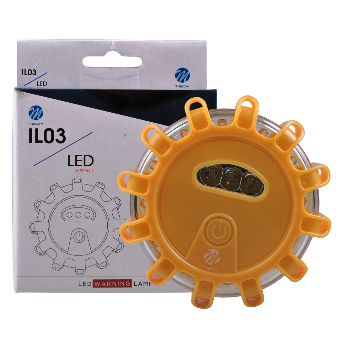 Φως Ασφαλειας Εκτακτης Αναγκης 100X100X35MM Με 15LED (3 Λευκο +12 Πορτοκαλι)  5 Χρησεων 1τεμ. M-TECH - Thumbnail 4