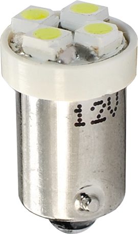 T4W 12V 0,96W BA9S (μινιον) LED 4XLED 3MM Μπλε Blister 2τεμ. M-TECH - Thumbnail 2