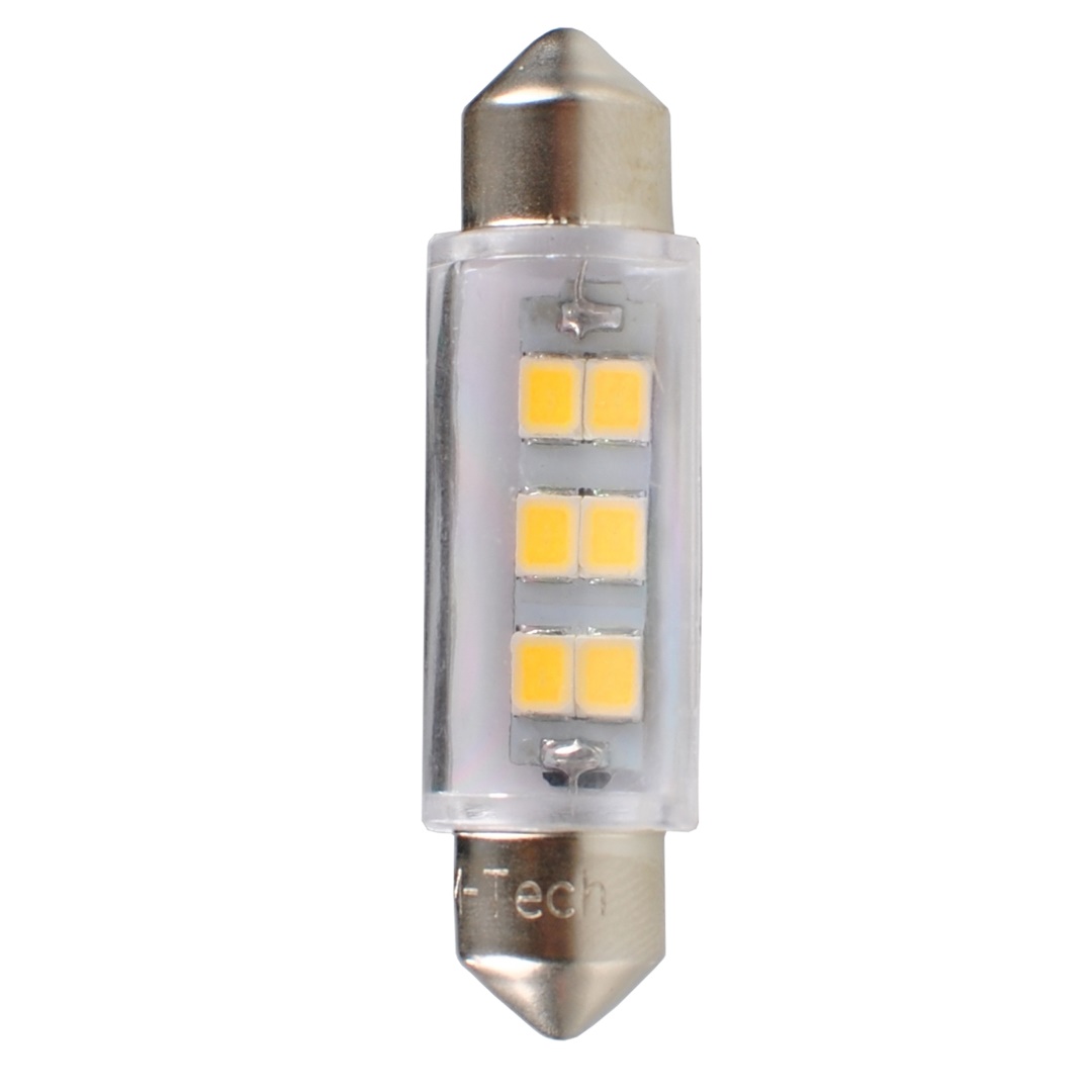 Λαμπακια Πλαφονιερας C5W/C10W 12V SV8.5 0,75W 41MM 6XSMD2835 LED Osram Λευκο Blister 2τεμ. M-TECH