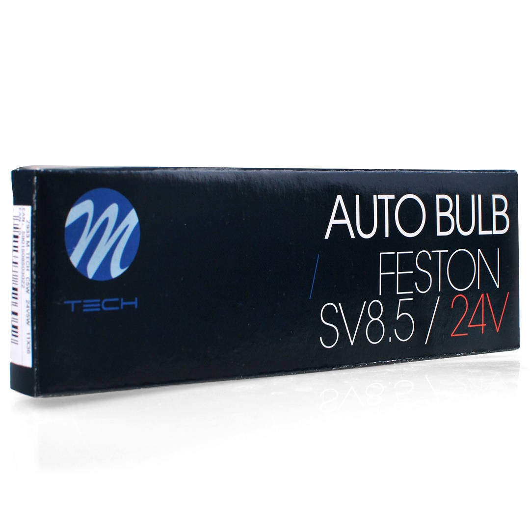 Λαμπακια Πλαφονιερας 5W 24V SV8,5 36MM Standard Αλογονου 10τεμ.. M-TECH - Thumbnail 2
