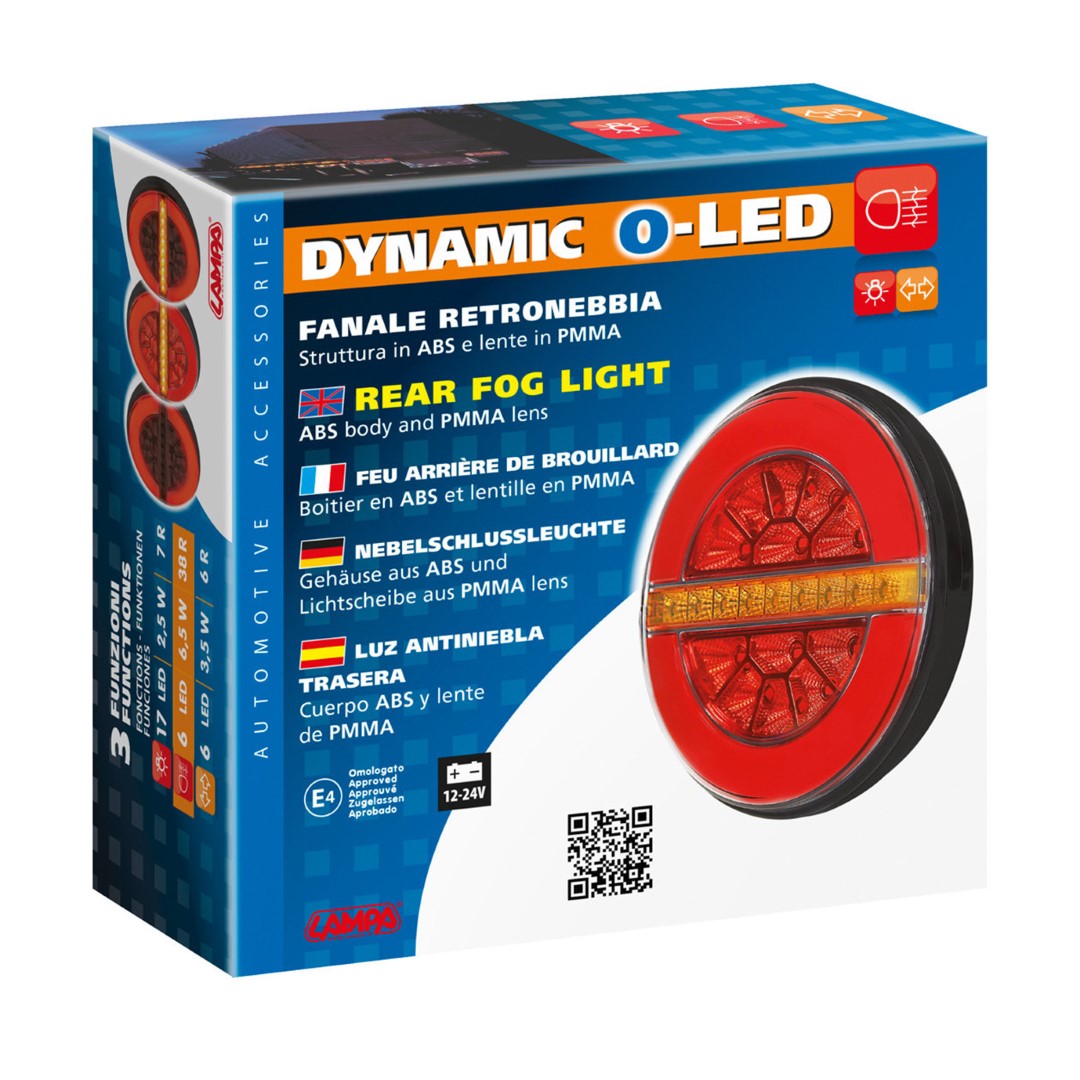 Φως Πισω Αριστερο 12/24V Dynamic-o 140 Mm Με 29 LED 3 Χρησεις Ομιχλης/θεσεως/φλας (κοκκινο/πορτοκαλι) - 1 Τεμ. - Thumbnail 4