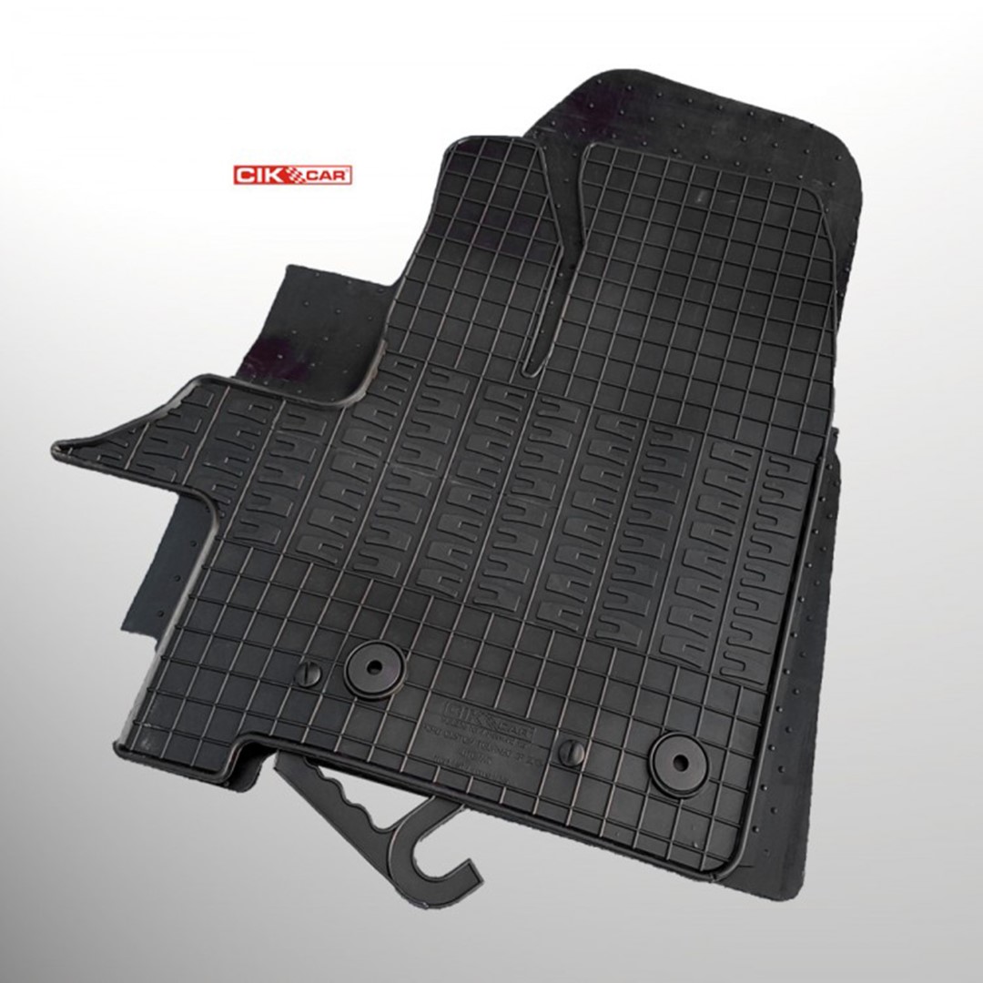 CIK - Πατακια Αυτοκινητου Απο Λαστιχο Για Ford Custom Tourneo 2θεσιο 2018+ Σε Μαυρο Χρωμα Με Κουμπωματα - 2 Τεμ. (RM.FO.0039/CK) - Thumbnail 2