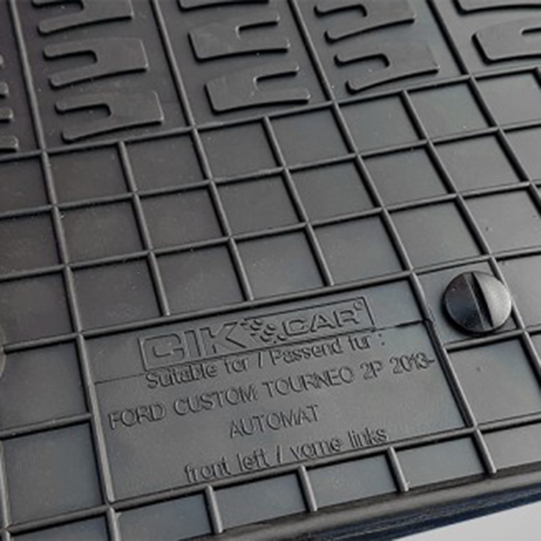 CIK - Πατακια Αυτοκινητου Απο Λαστιχο Για Ford Custom Tourneo 2θεσιο 2018+ Σε Μαυρο Χρωμα Με Κουμπωματα - 2 Τεμ. (RM.FO.0039/CK) - Thumbnail 3