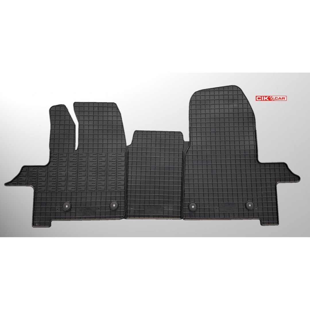 Cik - ΠΑΤΑΚΙΑ ΑΥΤΟΚΙΝΗΤΟΥ ΑΠΟ ΛΑΣΤΙΧΟ ΓΙΑ FORD CUSTOM TOURNEO 2ΘΕΣΙΟ 2018+ ΣΕ ΜΑΥΡΟ ΧΡΩΜΑ ΜΕ ΚΟΥΜΠΩΜΑΤΑ - 2 ΤΕΜ. (RM.FO.0039/CK)