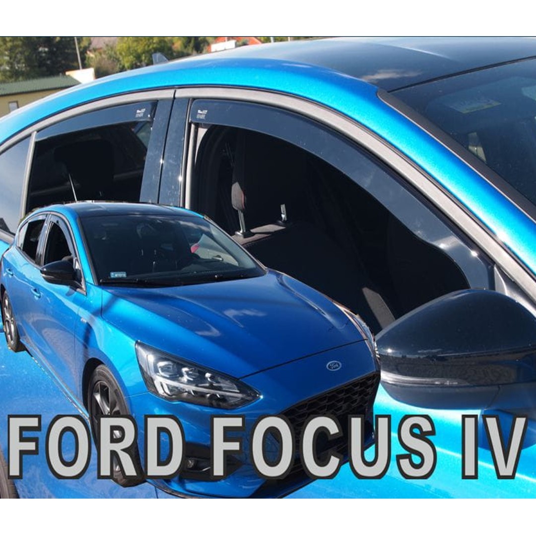 Ανεμοθραυστες Για Ford Focus MK4 5D Hb 2018+ Σετ Αυτοκινητου Απο Ευκαμπτο Φιμε Πλαστικο HEKO - 4 Τεμ.