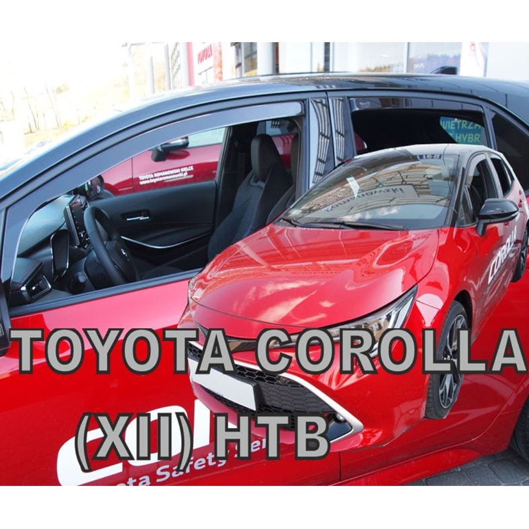 Ανεμοθραυστες Για Toyota Corolla Xii 5D Htb 2018+ Σετ Αυτοκινητου Απο Ευκαμπτο Φιμε Πλαστικο HEKO - 4 Τεμ.