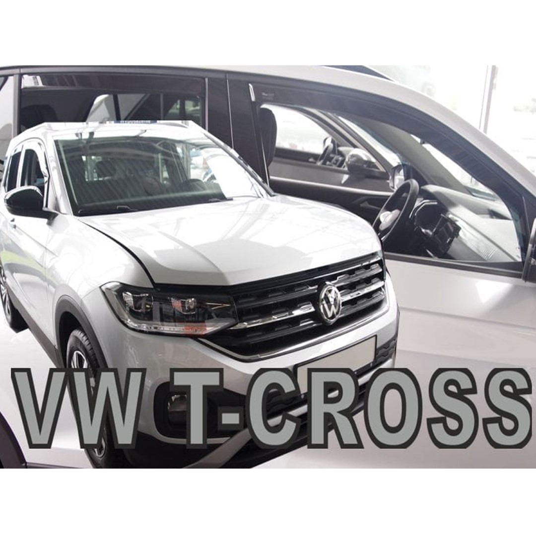Ανεμοθραυστες Για Vw T-cross 5D 2019+ Σετ Αυτοκινητου Απο Ευκαμπτο Φιμε Πλαστικο HEKO - 4 Τεμ.