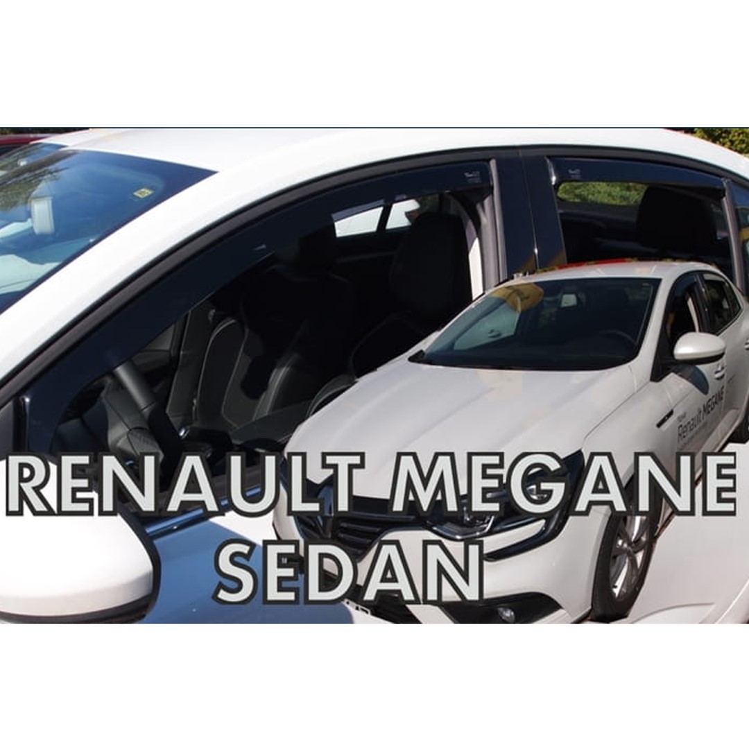 Ανεμοθραυστες Για Renault Megane Iv Grand Coupe 4D Sedan 2017+ Σετ Αυτοκινητου Απο Ευκαμπτο Φιμε Πλαστικο HEKO - 4 Τεμ.
