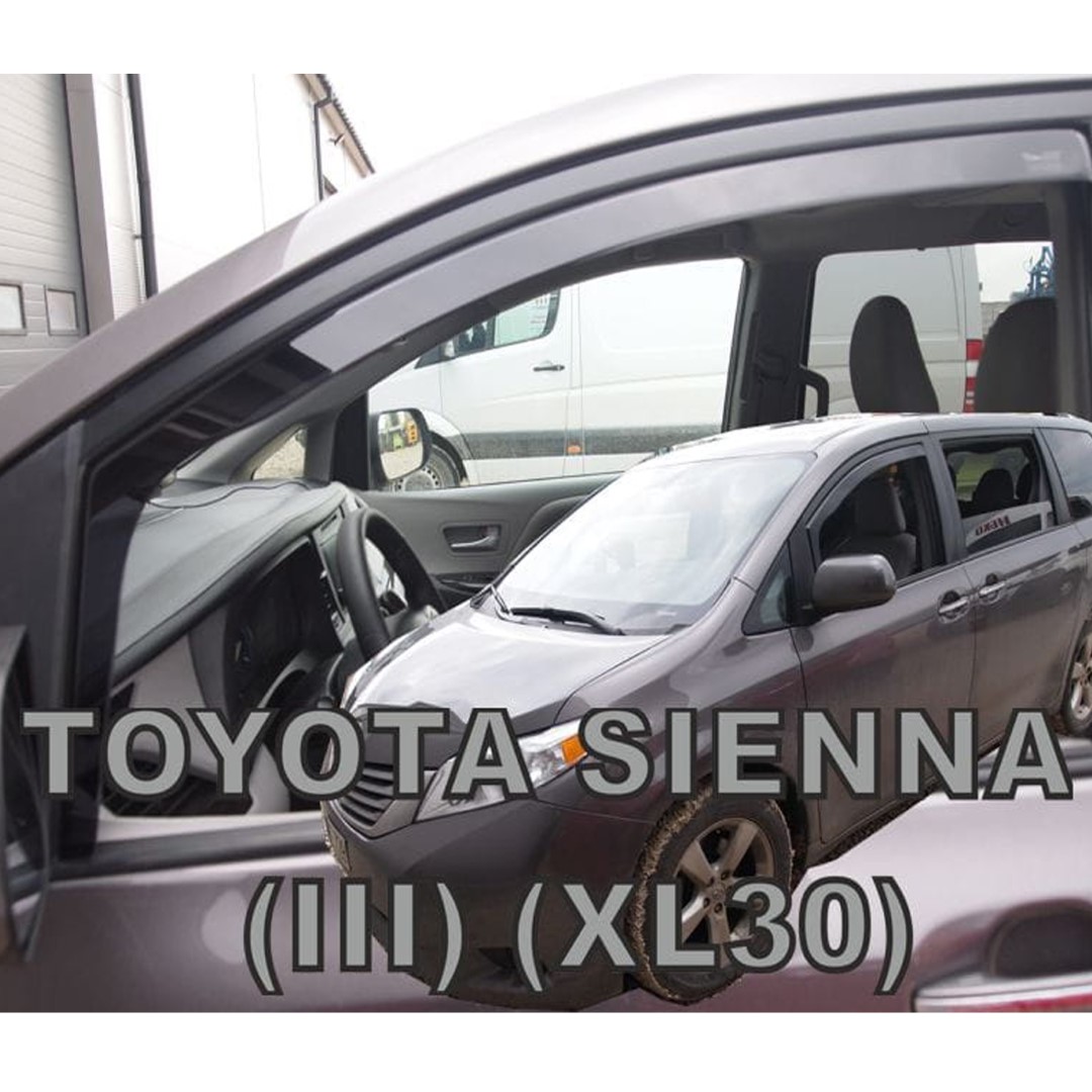 Ανεμοθραυστες Για Toyota Sienna Iii XL30 5D 2010+ Ζευγαρι Απο Ευκαμπτο Φιμε Πλαστικο HEKO - 2 Τεμ.