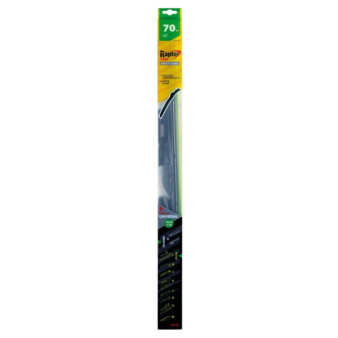Υαλοκαθαριστηρας Raptor Hybrid 70 Cm (28 Inch) Με 11 Ανταπτορες - 1 Τεμ. - Thumbnail 2