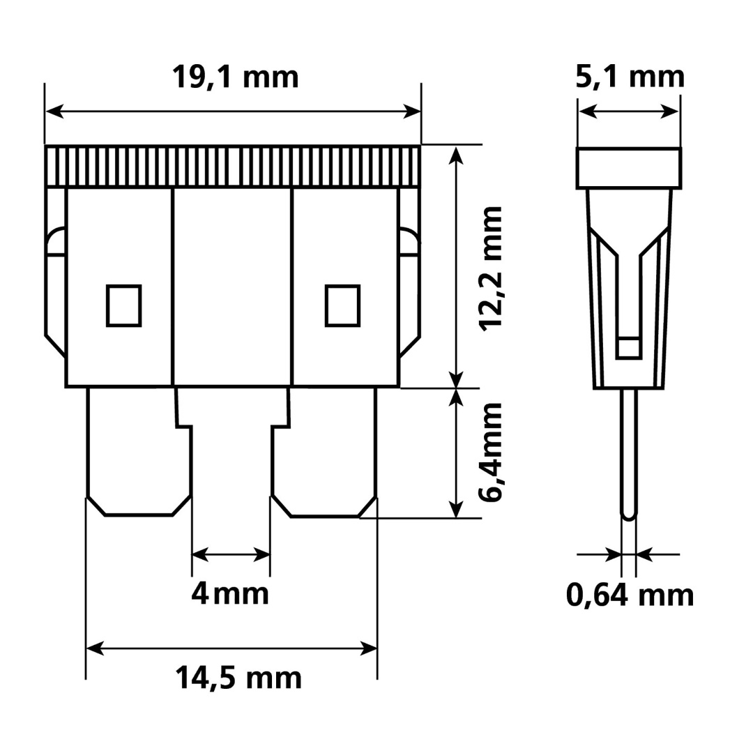 Ασφαλειες Plug-in 12/24V - 10 Τεμ. (καρτελα) - Thumbnail 3