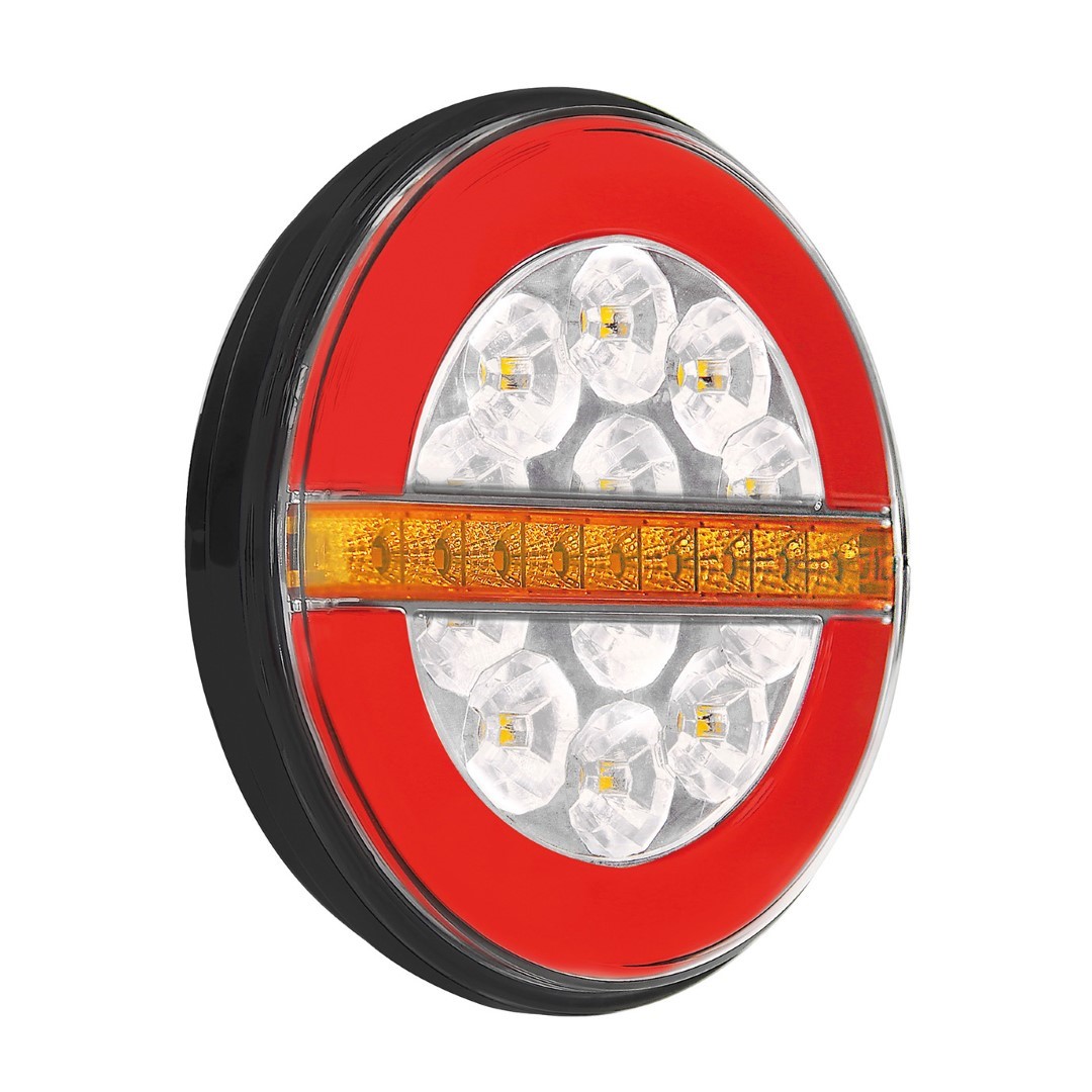 Φως Πισω Αριστερο 12/24V Dynamic-o 140 Mm Με 29 LED 3 Χρησεις Θεσεως/φλας/stop (κοκκινο/πορτοκαλι/λευκο) - 1 Τεμ.