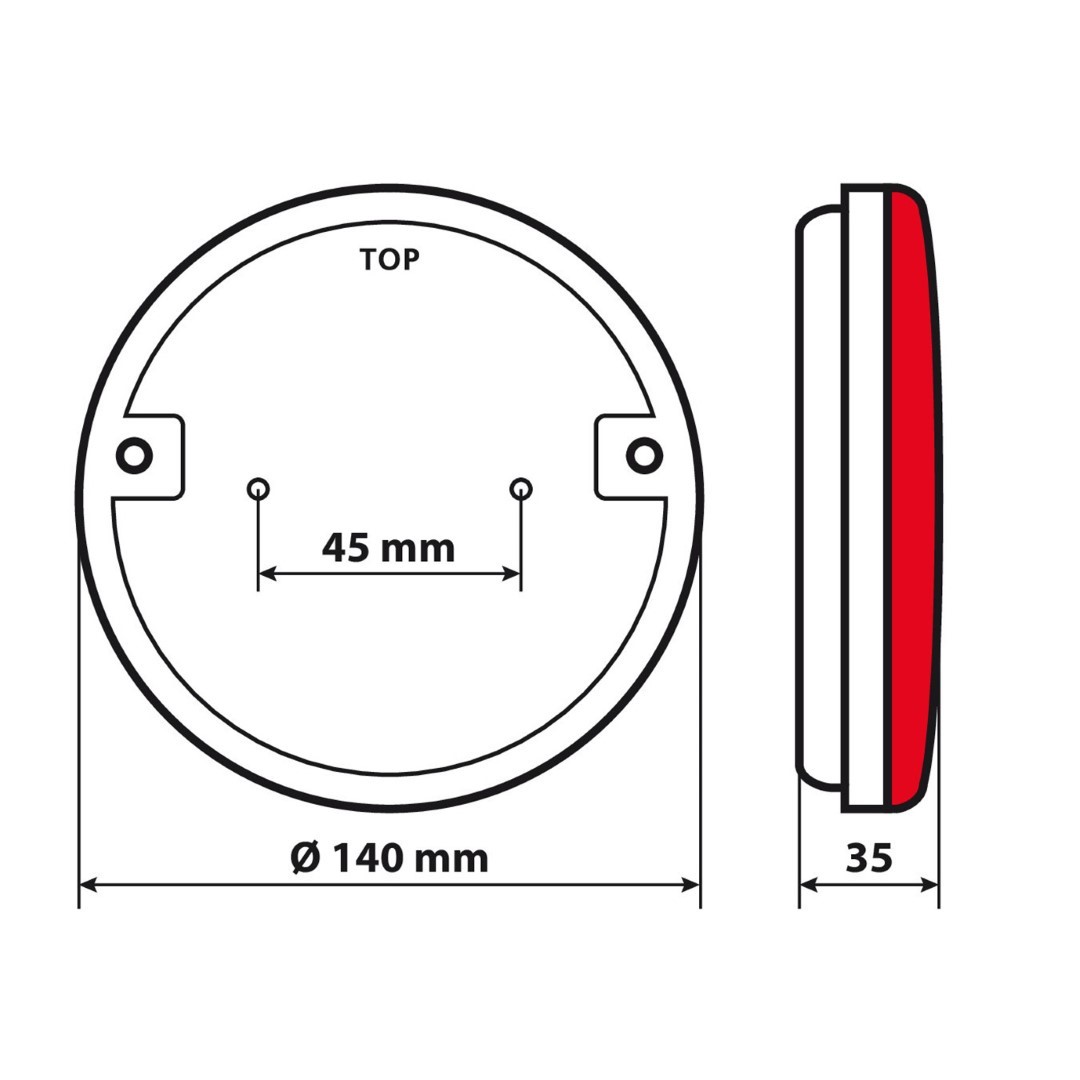 Φως Πισω Αριστερο 12/24V Dynamic-o 140 Mm Με 29 LED 3 Χρησεις Θεσεως/φλας/stop (κοκκινο/πορτοκαλι/λευκο) - 1 Τεμ. - Thumbnail 2