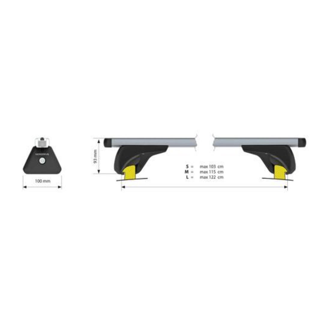 Μπαρες Οροφης Αλουμινιου Nowa (l) 127CM Me Flush Railing 2τεμ. Me Κλειδι - Thumbnail 3