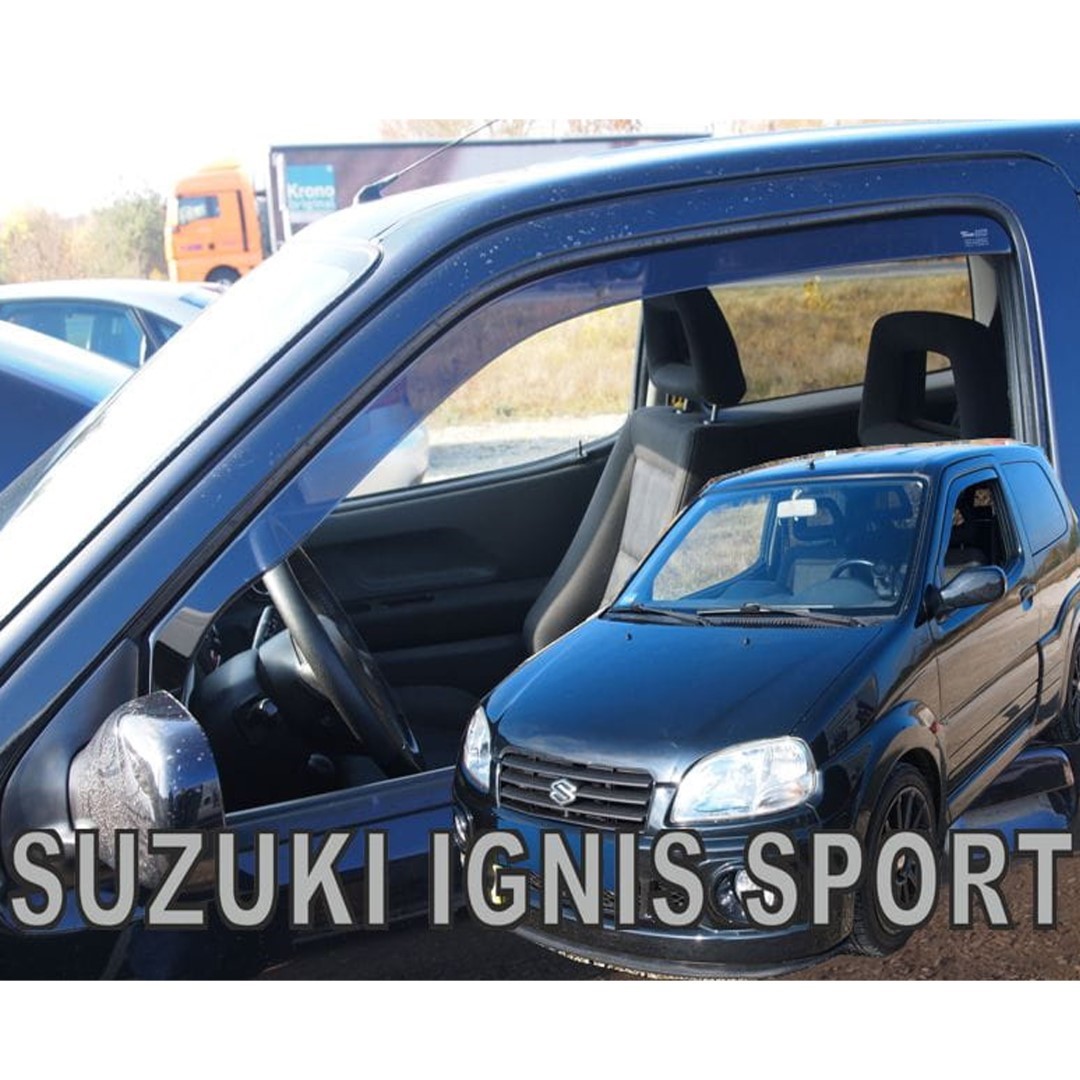 Ανεμοθραυστες Για SUZUKI Ignis Sport 3D 2000-2006 Ζευγαρι Απο Ευκαμπτο Φιμε Πλαστικο HEKO - 2 Τεμ.