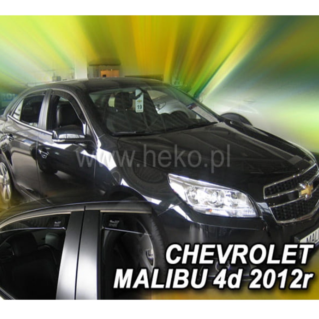 Ανεμοθραυστες Για Chevrolet Malibu 5D 2012-2016 Σετ Αυτοκινητου Απο Ευκαμπτο Φιμε Πλαστικο HEKO - 4 Τεμ.