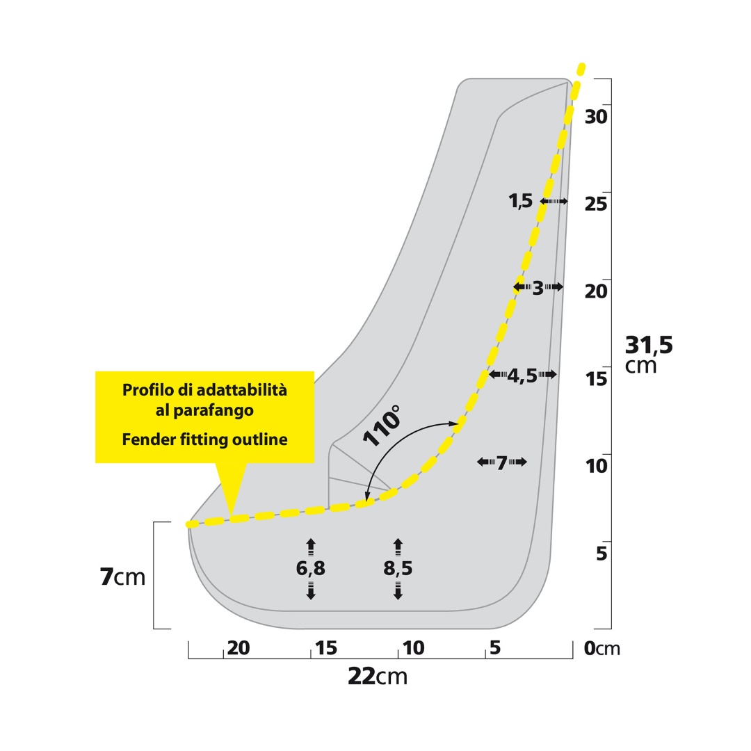 Λασπωτηρες Splash-guards Contour 22X31,5CM TYPE-3 2τεμ. - Thumbnail 2