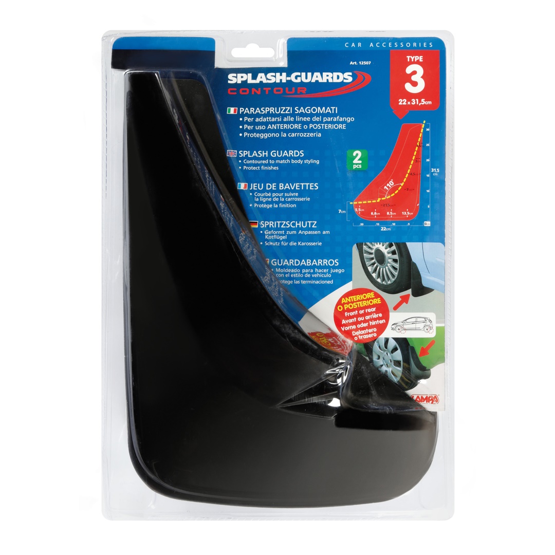 Λασπωτηρες Splash-guards Contour 22X31,5CM TYPE-3 2τεμ. - Thumbnail 3