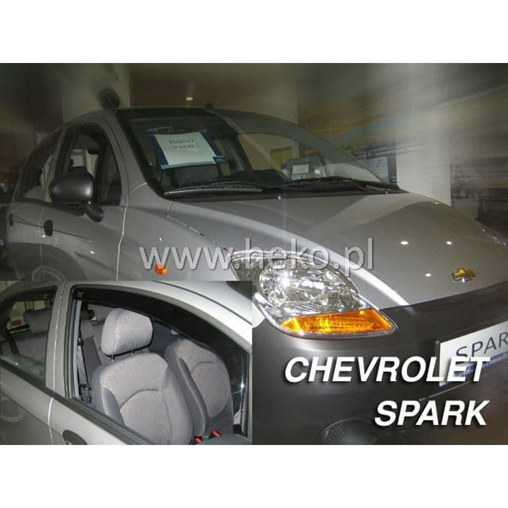 Ανεμοθραυστες Για Chevrolet Matiz - Spark M200 5D 2005-2010 Htb Ζευγαρι Απο Ευκαμπτο Φιμε Πλαστικο HEKO - 2 Τεμ.