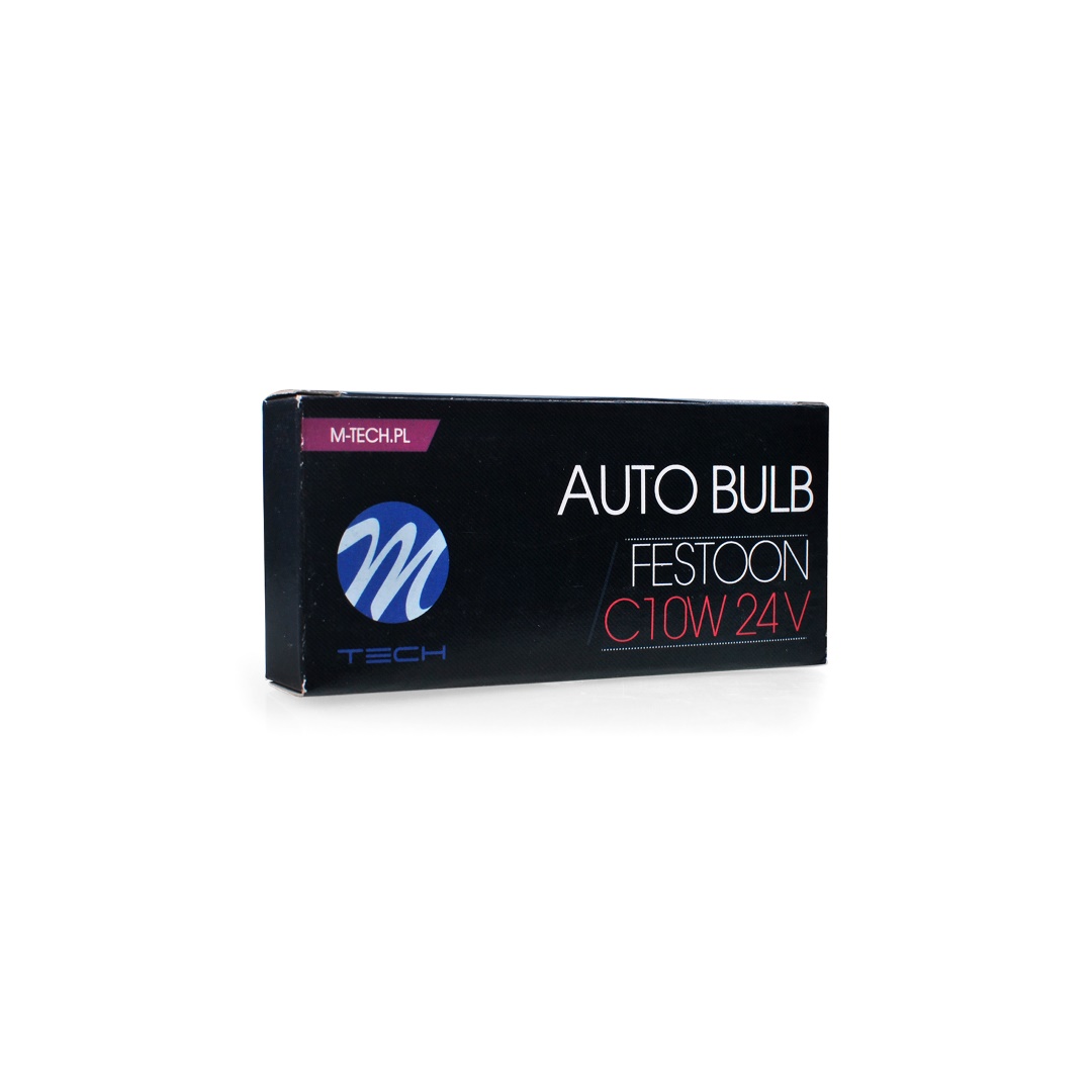 Λαμπακια Πλαφονιερας 10W 24V SV8,5 41MM Standard Αλογονου 10τεμ. M-TECH - Thumbnail 2