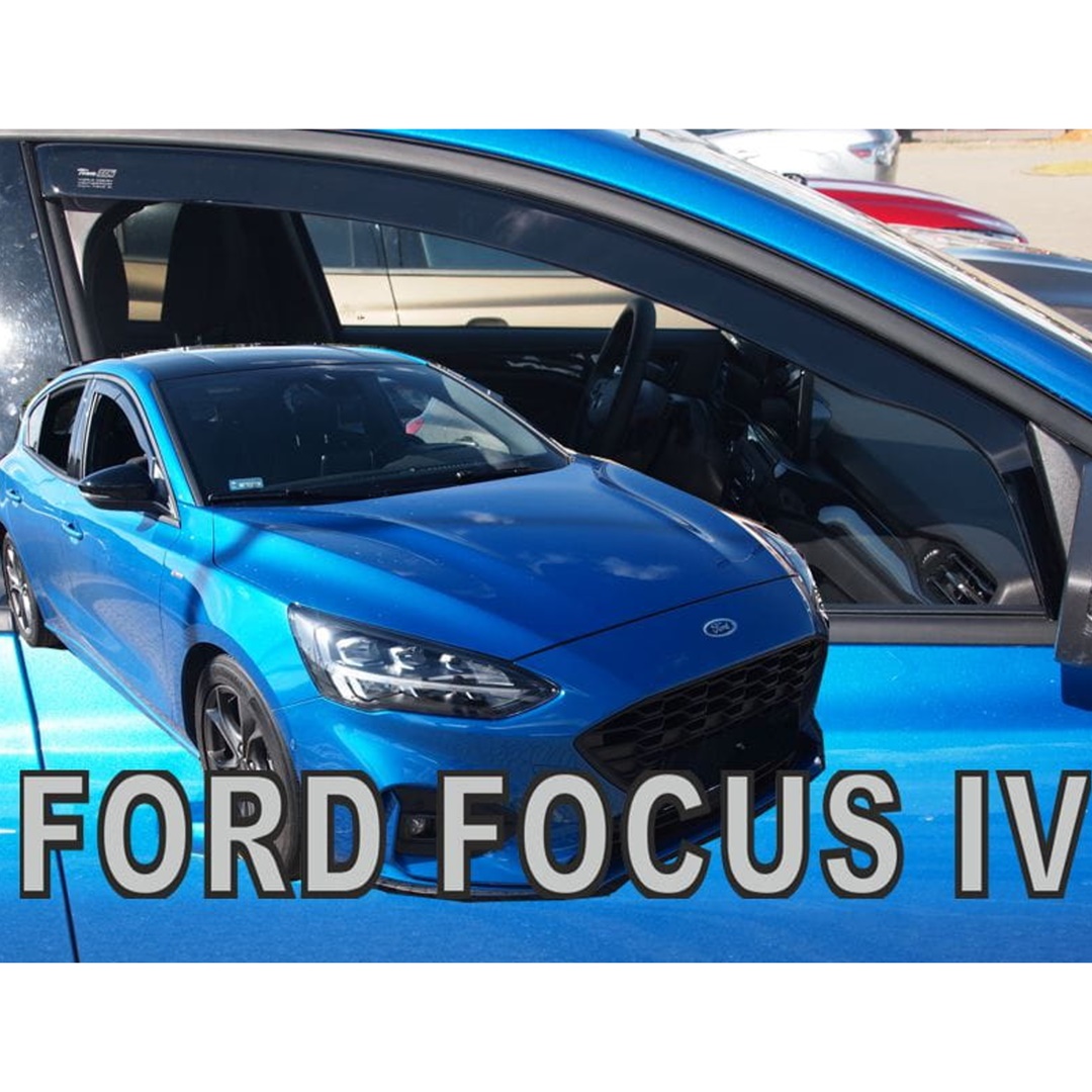 Ανεμοθραυστες Για Ford Focus MK4 5D Hb / Combi 2018+ Ζευγαρι Απο Ευκαμπτο Φιμε Πλαστικο HEKO - 2 Τεμ.