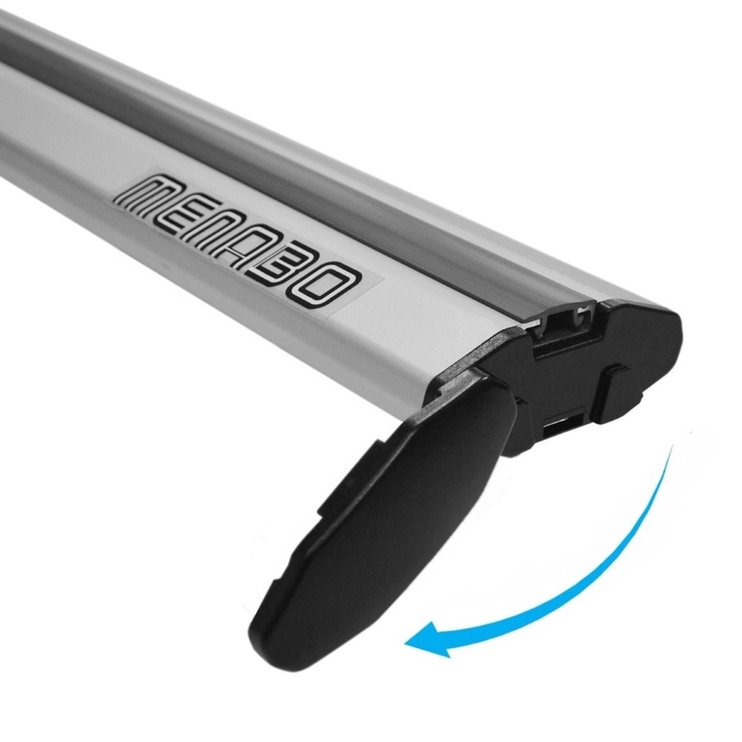 Μπαρες Οροφης Αλουμινιου Jackson Xl Silver 135 Cm Σε Ασημι Χρωμα Για Οροφη Με Raised Rails MENABO - 2 Τεμ. - Thumbnail 4