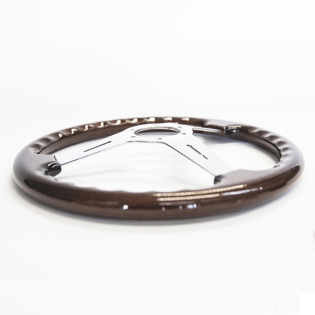 Τιμονι Mugello Classico Ii LUISI Τριακτινο 37 Cm (ξυλο Μαονι Με Ασημι Λαμα) - Thumbnail 3