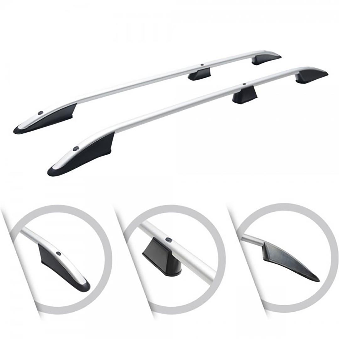 Μπαρες Οροφης Για Mercedes Citan Elegance W415 2013+ Κοντο / Renault Kangoo 2008-2021 Παραλληλες Αλουμινιου Ασημι - Thumbnail 4