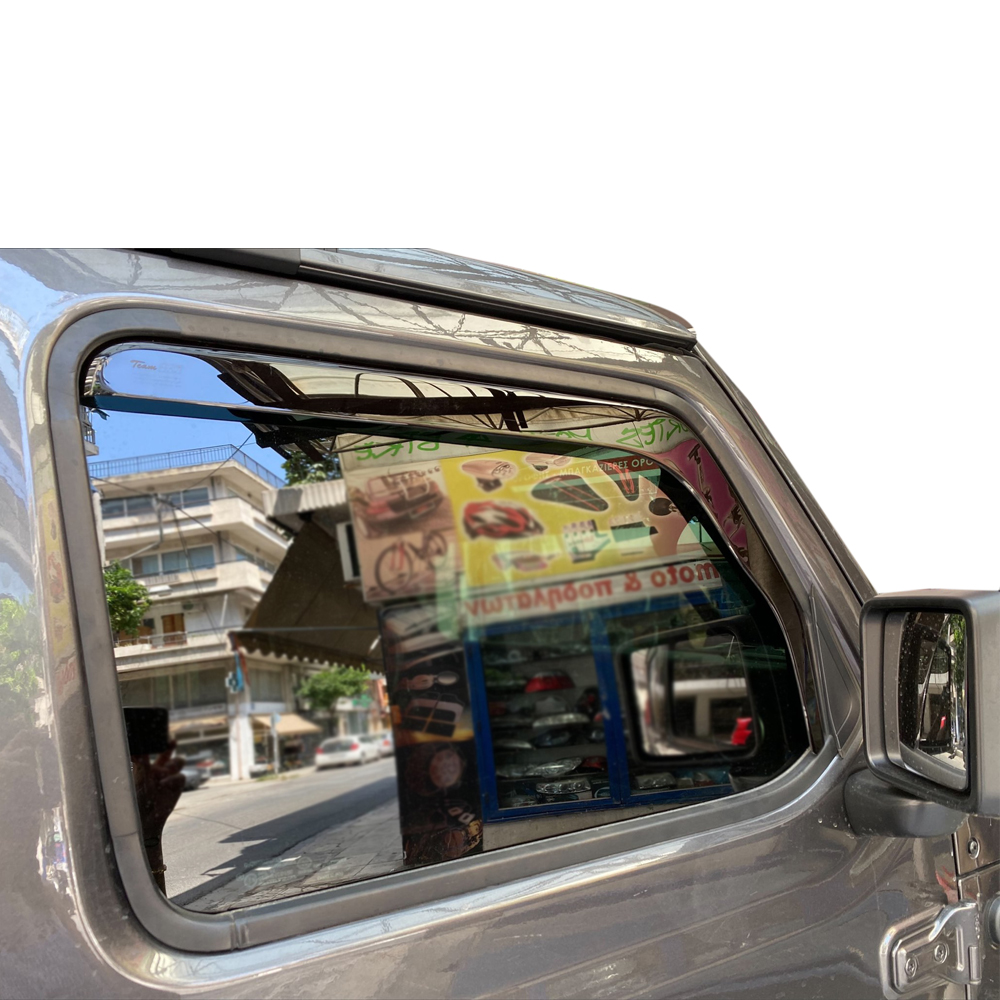 Ανεμοθραυστες Για Jeep Wrangler / Gladiator Jl Iv 5D 2019+ Ζευγαρι Απο Ευκαμπτο Φιμε Πλαστικο HEKO - 2 Τεμ. - Thumbnail 6