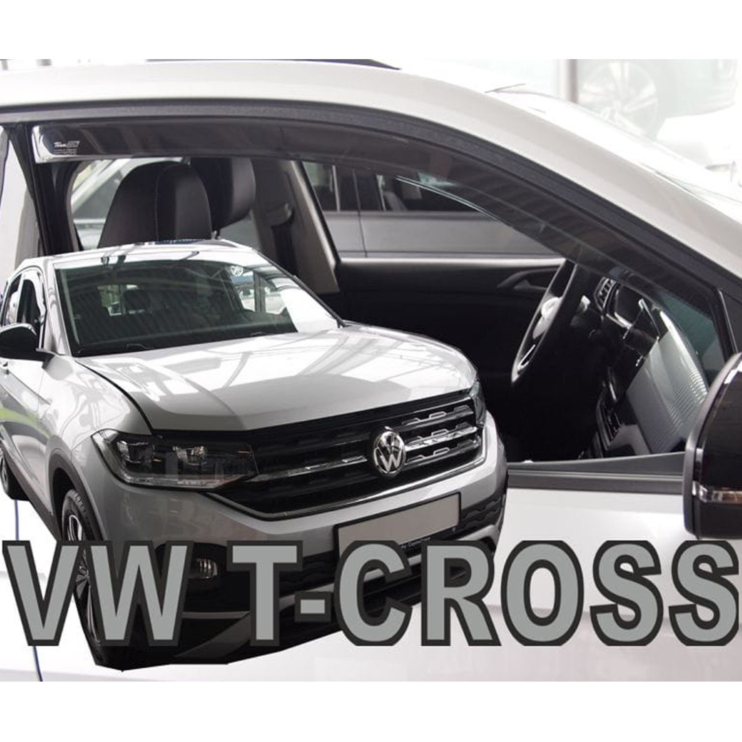 Ανεμοθραυστες Για Vw T-cross 5D 2019+ Ζευγαρι Απο Ευκαμπτο Φιμε Πλαστικο HEKO - 2 Τεμ.