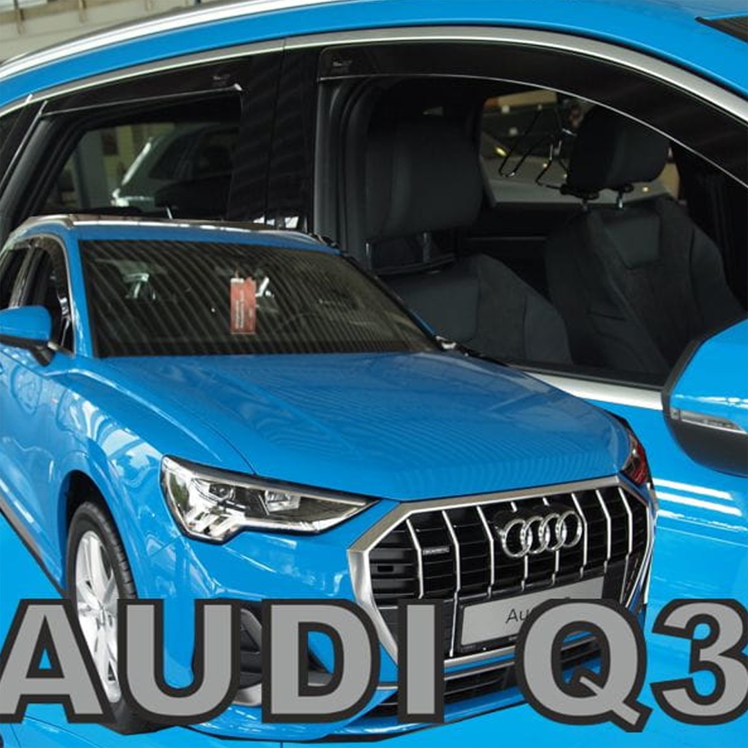 Ανεμοθραυστες Για Audi Q3 5D 2018+ Σετ Αυτοκινητου Απο Ευκαμπτο Φιμε Πλαστικο HEKO - 4 Τεμ.