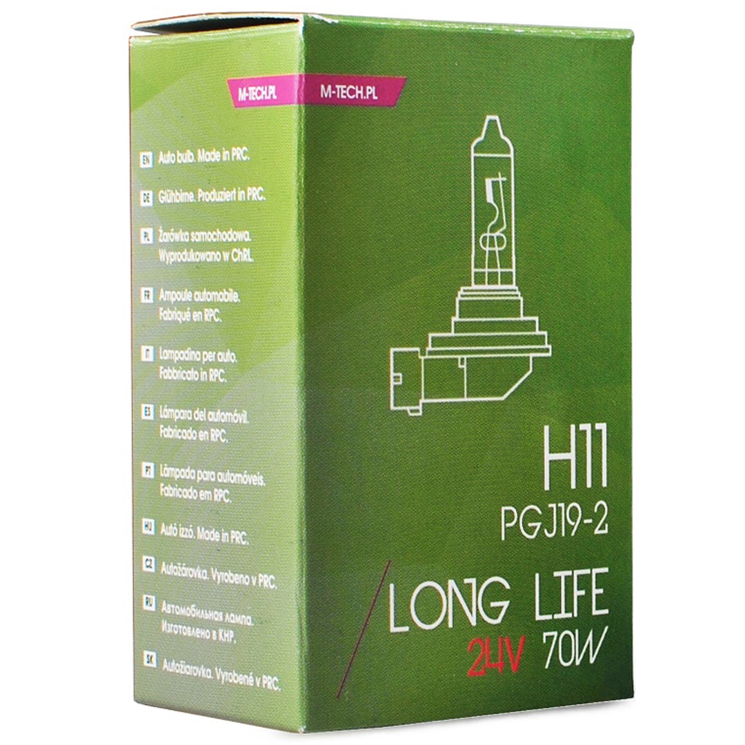 H11 24V 70W PGJ19-2 Powertec Long Life Αλογονου 1τεμ. Κουτι M-TECH - Thumbnail 3