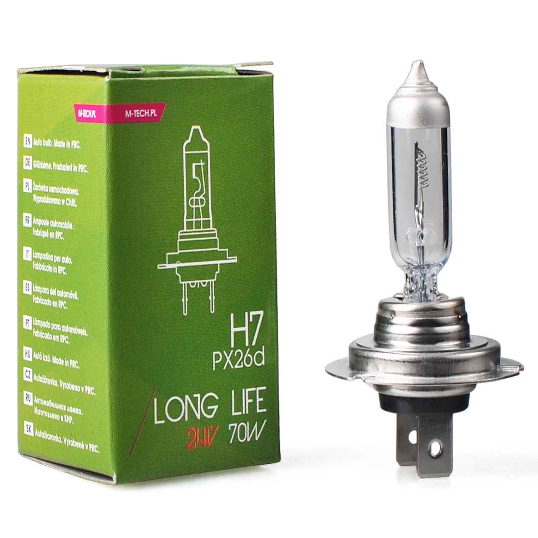 H7 24V 70W PX26D Powertec Long Life Αλογονου 1τεμ. ΚουτιM-TECH - Thumbnail 2