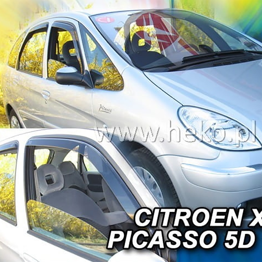 Ανεμοθραυστες Για Citroen Xsara Picasso 5D 1999-2012 Ζευγαρι Απο Ευκαμπτο Φιμε Πλαστικο HEKO - 2 Τεμ.
