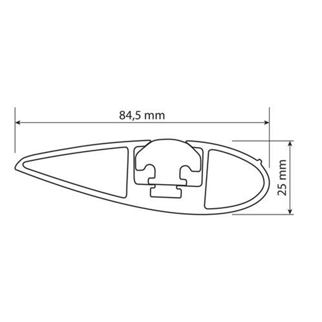 Μπαρες Οροφης Ανοδιωμενου Αλουμινιου Flush Bar Standard YAKIMA 95 Cm (ασημι Χρωμα/με Κλειδαριες) Για Ολες Τις Οροφες - 2 Τεμ. - Thumbnail 8